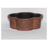 A Vintage Cinnabar/Wood Planter