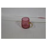 A Miniature Cranberry Glass Cup