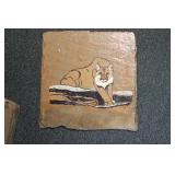 A Handpainted Lion Tile