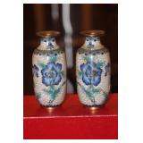 Pair of Vintage Chinese Cloisonne Vases