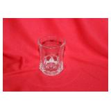 A Pressed Clear Glass Toothpick Holder