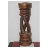 Polynesian Vintage Wood Candleholder