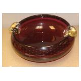 Well made large art glass bowl