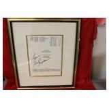 A Framed Burt Raynolds Signature
