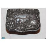 Repousse 800 Silver Trinket Box