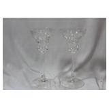 A Pair of Etched Glass Goblets