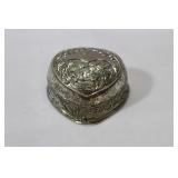 A Heart Shape Metal Trinket Box