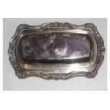 Ornate Poole Silverplate Butter Dish