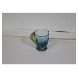A Teal Blue Miniature Glass Cup