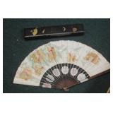 Rare Japanese Fruit Wood Fan