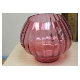Cranberry Red Vintage Glass Bowl