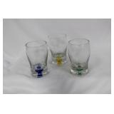 3 Artglass Cups