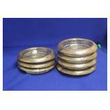 Lot of 7 Sterling Rim Coasters