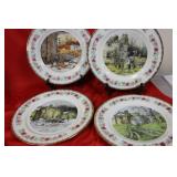 Lot of 4 Vintage Decorative Plates