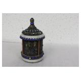 An Antique Chinese Silver and Jade Tea Caddy