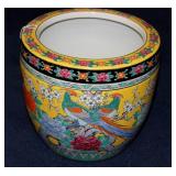 Japanese Famille Jaune Style Fish Bowl