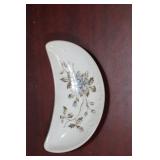 A Vintage Half Moon Ceramic Dish