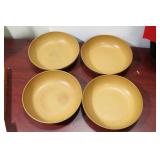 A Set of 4 Agatized Bowls