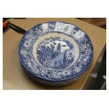 Liberty Blue Victorian Scene Soup Bowl