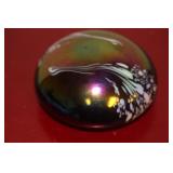 Iridescent Art Glass Paperweight