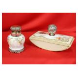 A Desk Set With Sterling Knob