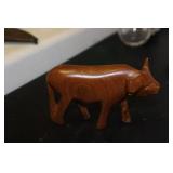 A Carved Wooden Cow