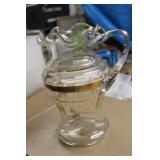 Victorian Inlaid Glass Pitcher