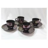 Set of 4 Dematesse Cup and Saucers
