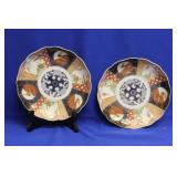 Set of 2 Japanese Imari Plates