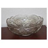 A Large Press Glass Bowl
