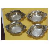 Set of 4 Ornate Sterling Reticulated Dish