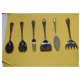 Lot of 6 Atkin Bros Hors d'Oeuvres Serving Pieces