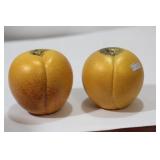 Lot of 2 Signed Gozo Glass Peaches