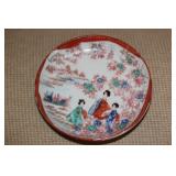 Japanese Geisha Girl Kutani Small Plate
