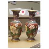 Pair of Impressive Chinese Cloisonne Vases