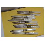 Sterling and Mother of Pearl Handle Knives