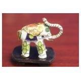 A Cloisonne Elephant on Stand