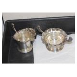 Sterling Scalloped Rim Sugar and Creamer