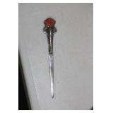 Sterling Silver and Coral Letter Opener