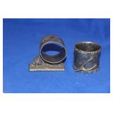 Lot of Two Metal Napkin Rings
