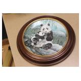 Framed Panda Collector's Plate