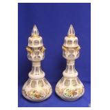 Moser? Overlay Pair of Bohemian Perfume Bottles