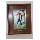 A Framed Enamel Painting on Copper