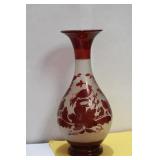 A Ruby Red Glass Vase
