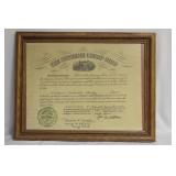 A Framed Vintage Ohio Supreme Court Registration