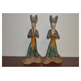 A Pair of Chinese Ceramic Figurines