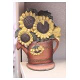 Vintage Cast Iron Sunflower Door Stopper