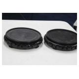 Pair of Carved Wood Stands