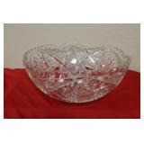Large American Brilliant Cut Crystal Bowl