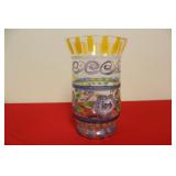 A Handpainted Glass Vase